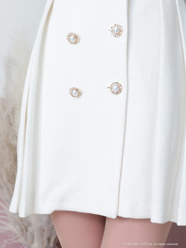 画像23: 【an/アン】襟付き/ ストレッチ/ パールボタン/ ジャケット風/ ノースリーブ/ プリーツ/ フレア/ ワンピース/ ミニドレス/ キャバドレス[OF05] (23)