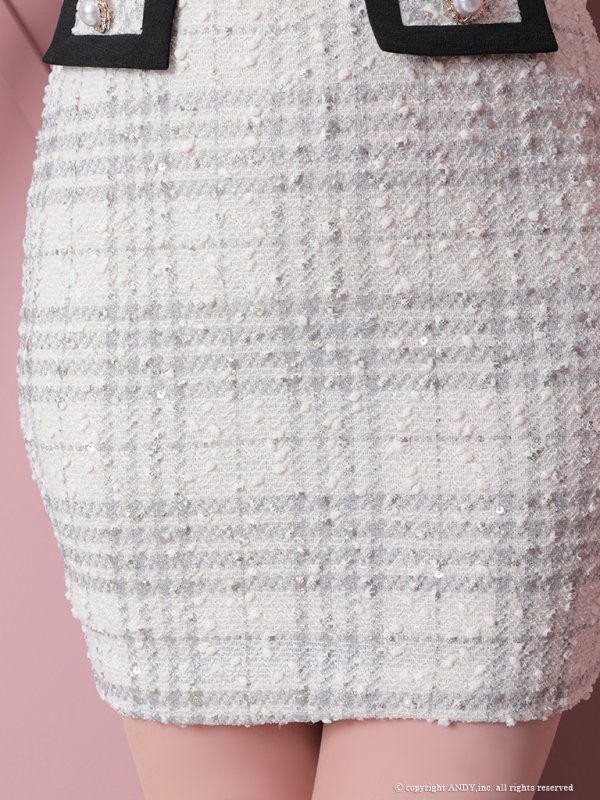 画像22: 【an /アン】チェック/ 半袖/ 袖あり/ ボタン/ タイト/ ミニドレス/ キャバドレス[OF05] (22)