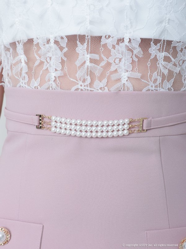 画像41: 【LIMITED SALE開催中！! 11月11日より順次発送予定】【an /アン】マーメイド/ フリル/ レース切り替え/ パール/ ノースリーブ/ ミニドレス/ キャバドレス[OF05] (41)