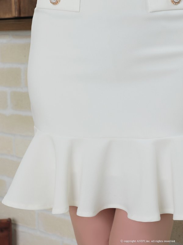 画像22: 【LIMITED SALE開催中！! 11月11日より順次発送予定】【an /アン】マーメイド/ フリル/ レース切り替え/ パール/ ノースリーブ/ ミニドレス/ キャバドレス[OF05] (22)