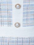 画像15: XSサイズあり【an ANDY Fashion Press 13 COLLECTION 03】チェック柄/ ツイード/ フロントボタン/ 半袖/ 袖あり/ タイト/ 裾フリル/ ミニドレス/ キャバドレス[OF05] (15)