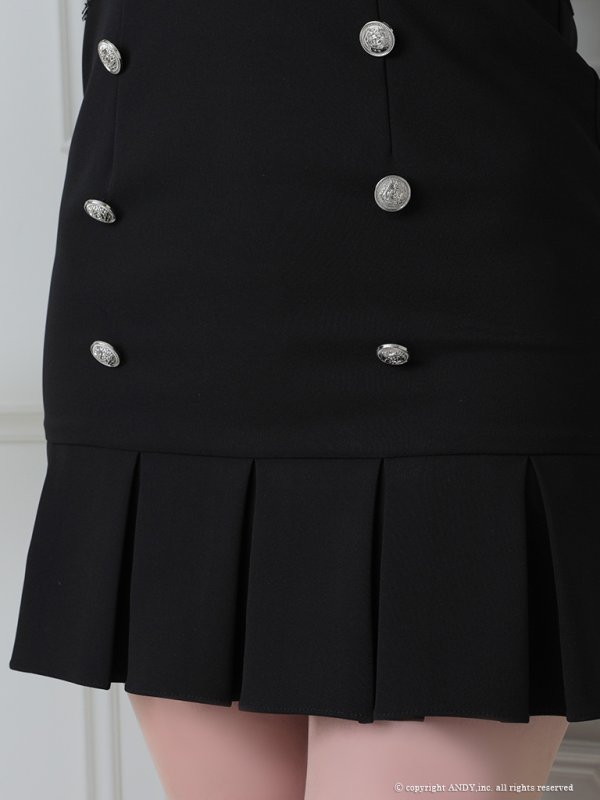 画像31: 【an/アン】襟付き/ レース切替/ カットアウト/ 五分袖/ 袖あり/ タイト/ プリーツ/ ミニドレス/ キャバドレス[OF05] (31)