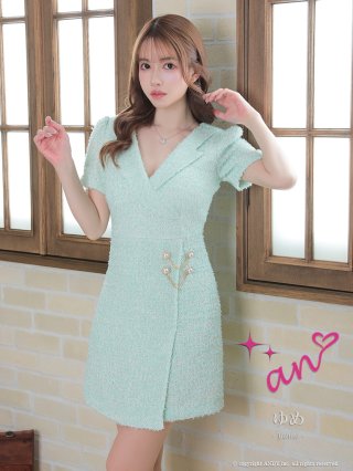 An アン　ローブドフルール系ツイードフレアキャバミニドレスワンピース結婚式 楽天市場】【ROBE de FLEURS / ローブドフルール】ツイード