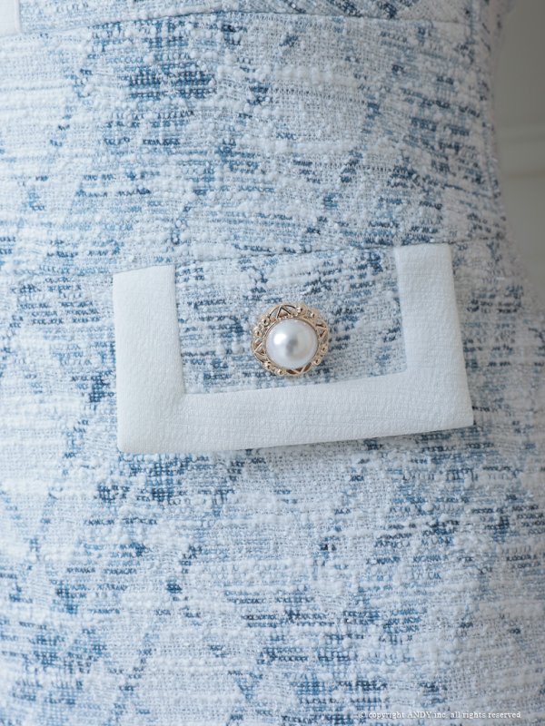 画像13: 【an/アン】チェック柄/ ストレッチツイード/ フロントボタン/ 半袖/ 袖あり/ タイト/ ミニドレス/ キャバドレス[OF05] (13)