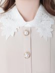 画像6: 【an/アン】刺繍レース襟/ ノースリーブ/ パールボタン/ プリーツ/ フレア/ ワンピース/ ミニドレス/ キャバドレス[OF05] (6)