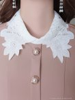 画像13: 【an/アン】刺繍レース襟/ ノースリーブ/ パールボタン/ プリーツ/ フレア/ ワンピース/ ミニドレス/ キャバドレス[OF05] (13)