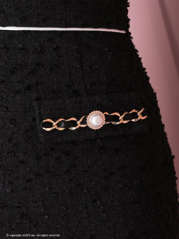 画像43: XSサイズあり【an/アン】ストレッチツイード/ フロントジップ/ ノースリーブ/ スリットネック/ ビスチェ/ タイト/ ミニドレス/ キャバドレス[OF05] (43)