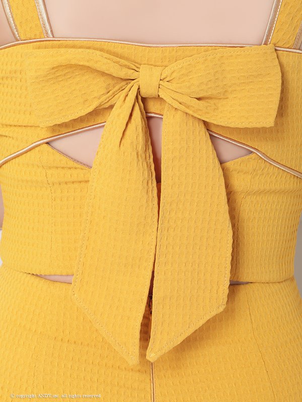 画像9: 【an/アン】ストレッチワッフル/ フロントジップ/ ゴールドバックル/ チェーンモチーフ/ ビスチェ/ セットアップ/ ツーピース/ タイト/ ミニドレス/ キャバドレス[OF05] (9)