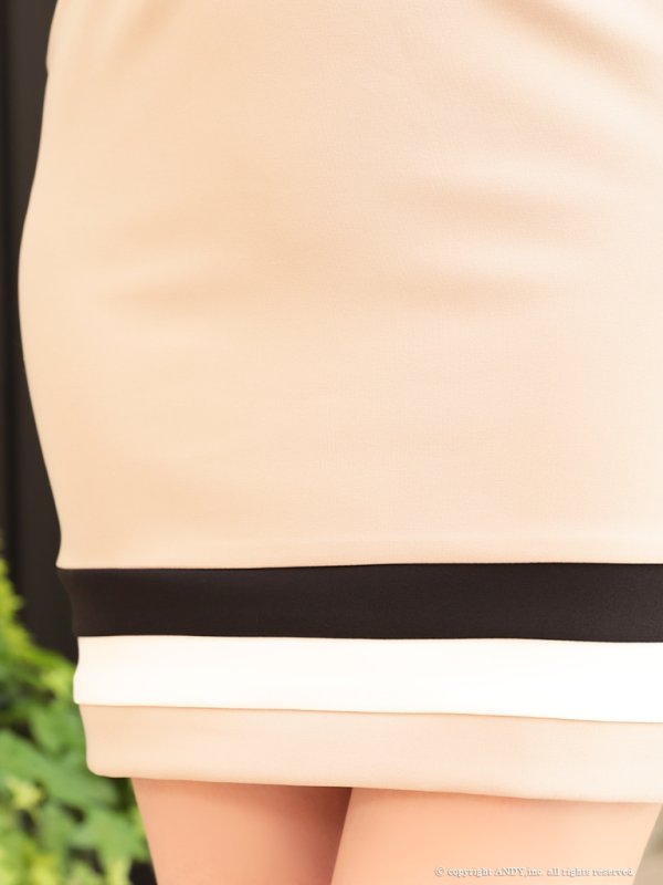 画像20: 【an/アン】セーラーデザイン/ 襟付き/ フロントジップ/ ボーダーライン/ ノースリーブ/ タイト/ ミニドレス/ キャバドレス[OF05] (20)