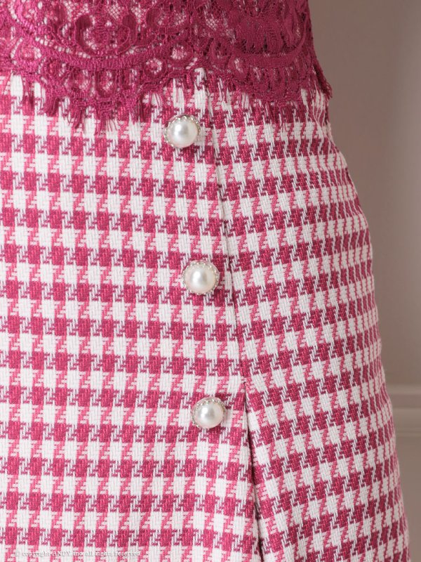 画像39: 【an /アン】チュール/ バックリボン/ 切替/ 袖あり/ 半袖/ ボックスプリーツ/ タイト/ ミニドレス/ キャバドレス[OF05] (39)