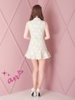画像4: XSサイズあり【an /アン】フラワーレース/ 襟付き/ ノースリーブ/ フレア/ セットアップ/ ミニドレス/ キャバドレス[OF05] (4)