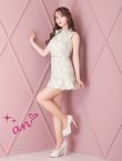 画像3: XSサイズあり【an /アン】フラワーレース/ 襟付き/ ノースリーブ/ フレア/ セットアップ/ ミニドレス/ キャバドレス[OF05] (3)