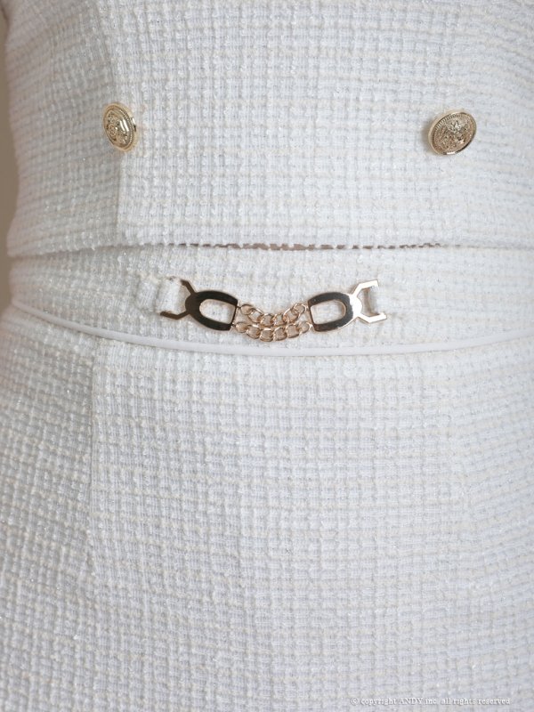 画像25: 【an /アン】スーパーストレッチツイード/ マーメイド/ 襟付き/ 半袖/ 袖あり/ セットアップ/ 裾フリル/ ミニドレス/ キャバドレス[OF05] (25)