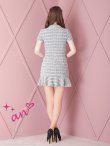 画像11: XSサイズあり【an/アン】セットアップ/ ツイード / ストレッチ/ 半袖/ 袖あり/ 裾フリル/ ミニドレス/ キャバドレス[OF05] (11)