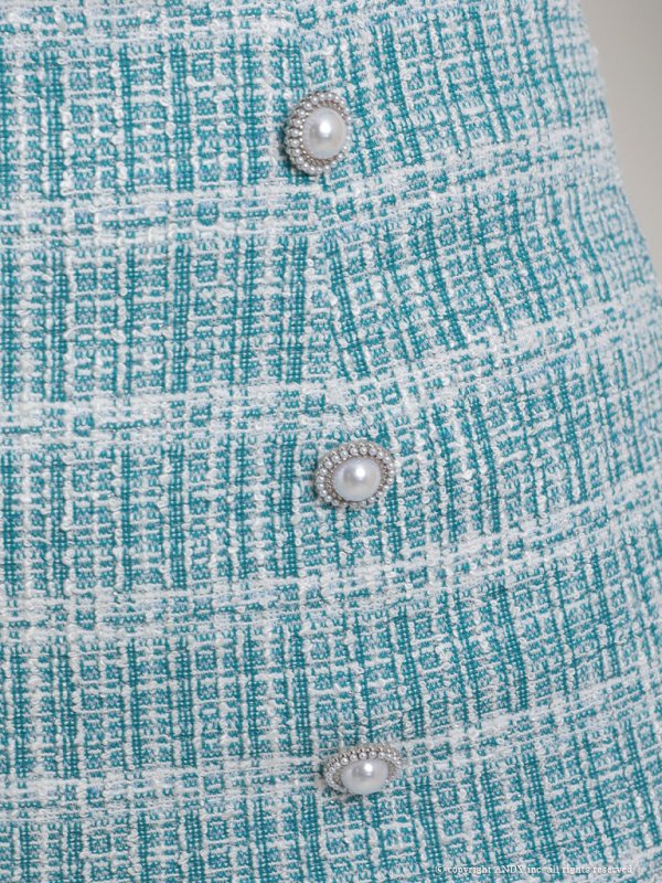 画像28: 【LIMITED SALE開催中！! 11月11日より順次発送予定】XSサイズあり【an/アン】セットアップ/ ツイード / ストレッチ/ 半袖/ 袖あり/ 裾フリル/ ミニドレス/ キャバドレス[OF05] (28)