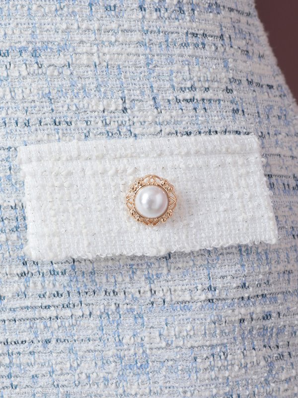 画像22: 【an/アン】ストレッチ/ ミックスツイード/ フロントボタン/ 半袖/ 袖あり/ タイト/ ミニドレス/ キャバドレス[OF05] (22)