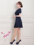 画像23: XSサイズあり 【an /アン】フロントジップ/ ワンカラー/ パフスリーブ/ 襟付き/ ベルト付き/ プリーツスカート/ ミニドレス/ キャバドレス[OF05] (23)