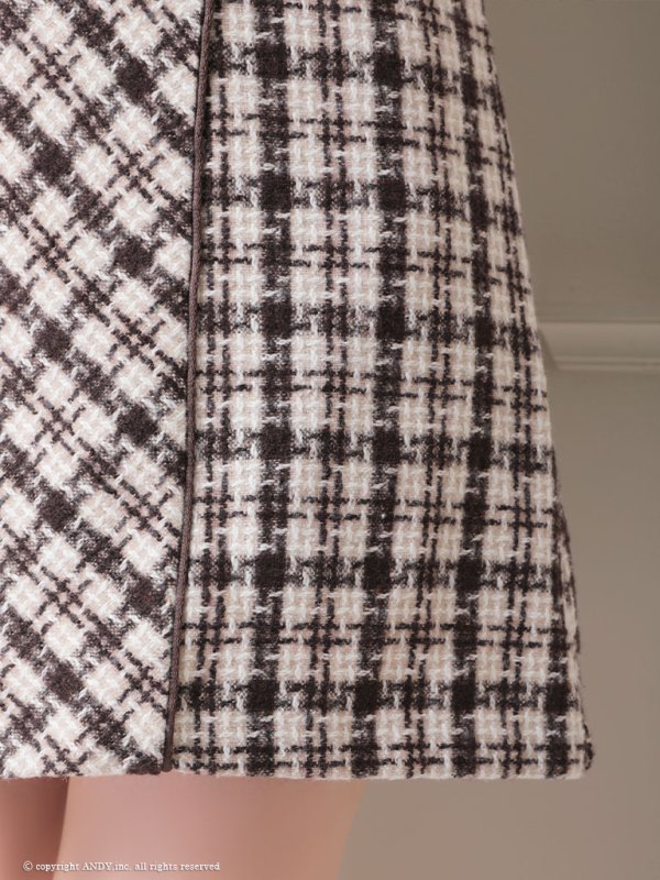 画像7: 【LIMITED SALE開催中！! 11月11日より順次発送予定】XSサイズあり 【an /アン】チェック柄/ スクエアネック/ ノースリーブ/ ポケットデザイン/ Aライン/ ミニドレス/ キャバドレス[OF05] (7)
