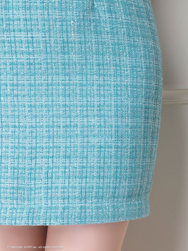 画像37: 【LIMITED SALE開催中！! 11月11日より順次発送予定】XSサイズあり【an /アン】 ツイード/ フロントジップ/ チェーン/ ノースリーブ/ ポケットデザイン/タイト/ ミニドレス/ キャバドレス[OF05] (37)