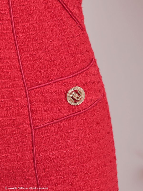 画像7: XSサイズあり【an/アン】襟付き/ チェーン/ カットアウト/ ノースリーブ/ ワンカラー/ タイト/ ミニドレス/ キャバドレス[OF05] (7)