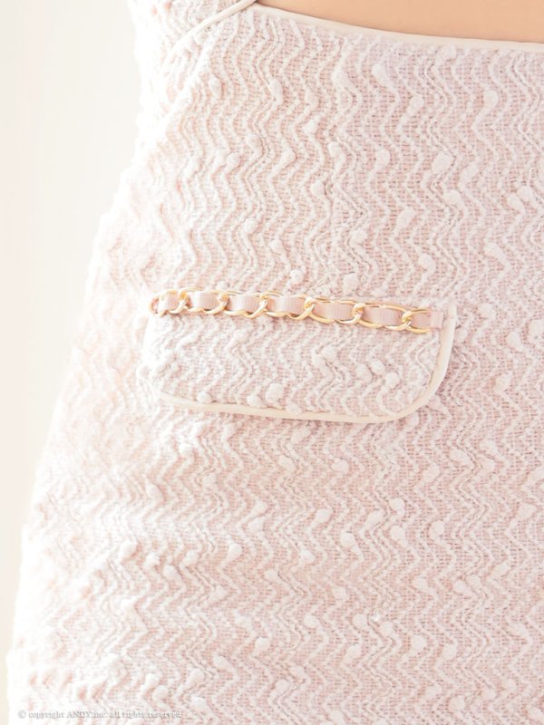 画像33: XSサイズあり【an /アン】 スパンコール/ ツイード/ ショルダーリボン/ チェーン/ フロントジップ/ カットアウト/タイト/ ミニドレス/ キャバドレス[OF05] (33)