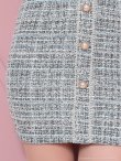 画像22: XSサイズあり【an/アン】ツイード/ パールボタン/ バックル/ ノースリーブ/ タイト/ ミニドレス/ キャバドレス[OF05] (22)