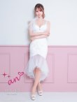 画像9: XSサイズあり【an /アン】マーメイド/ チュール/ シフォン/ ショルダーリボン/ フリル/ テールカット/ ミディアムドレス/ キャバドレス[OF05] (9)