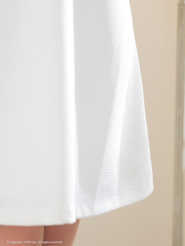 画像8: XSサイズあり【an /アン】クロスネック/ バックリボン/ パール/ フロントジップ/ ノースリーブ/ Aライン/ フレア/ ミニドレス/ キャバドレス[OF05] (8)