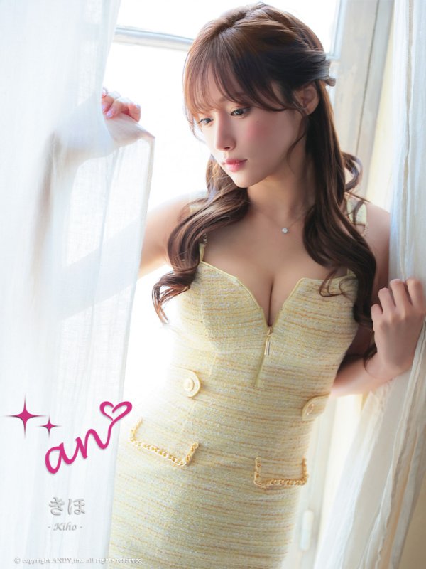 画像18: XSサイズあり【an/アン】ツイード/ チェーン/ バックル/ フロントジップ/ ノースリーブ/ バックリボン/ タイト/ ミニドレス/ キャバドレス[OF05] (18)