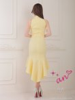 画像31: XSサイズあり【an /アン】バストカットアウト/ ハイネック/ フロントジップ/ ベルト/ ノースリーブ/ テールカット/ マーメイド/ ミディアムドレス/ キャバドレス[OF05] (31)