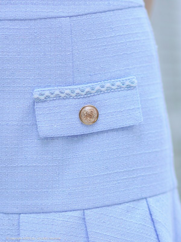 画像21: XSサイズあり【an /アン】カットアウト/ ボタン/ フロントジップ/ ノースリーブ/ セットアップ/ Aライン/ 裾プリーツ/ ミニドレス/ キャバドレス[OF05] (21)