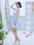 画像3: XSサイズあり【an /アン】カットアウト/ ボタン/ フロントジップ/ ノースリーブ/ セットアップ/ Aライン/ 裾プリーツ/ ミニドレス/ キャバドレス[OF05] (3)