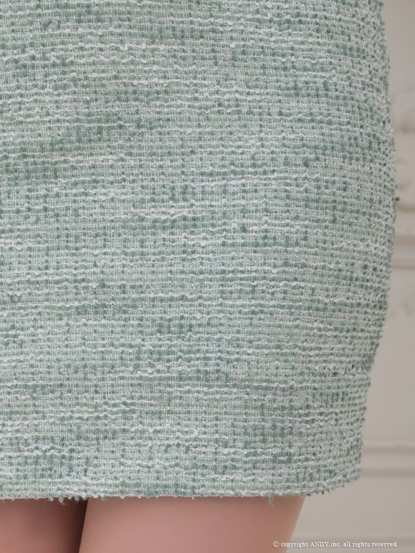 画像22: XSサイズあり【an /アン】 ツイード/ フロントジップ/ パールパイピング/ ボタン/ ノースリーブ/ タイト/ ミニドレス/ キャバドレス[OF05] (22)