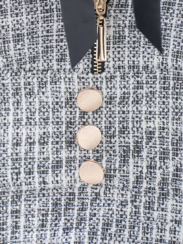 画像28: XSサイズあり【an /アン】 セットアップ/ リボン/ オフショル/ ハーフスリーブ/ ボタン/ フロントジップ/タイト/ ミニドレス/ キャバドレス[OF05] (28)