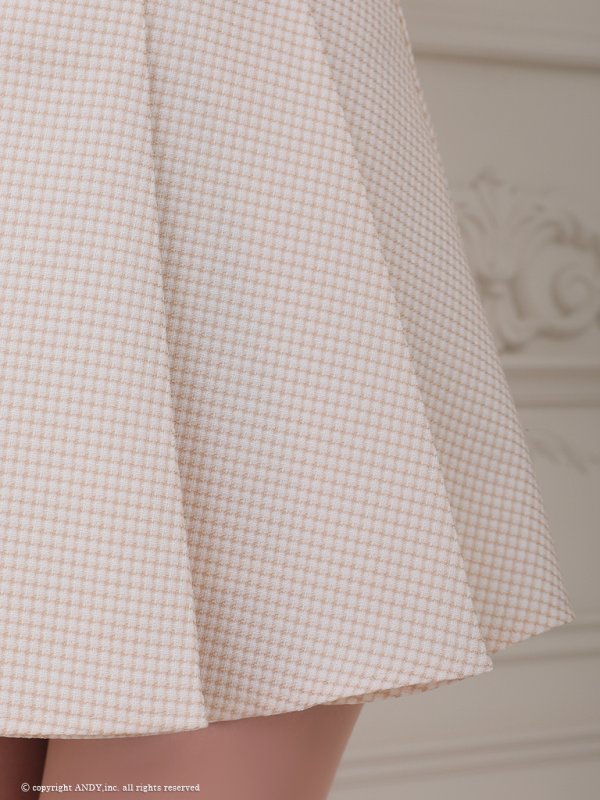 画像36: XSサイズあり【an /アン】ツイード/ ボタン/ ショルダーリボン/ キャミソール/ セットアップ/ Aライン/ 裾プリーツ/ ミニドレス/ キャバドレス[OF05] (36)