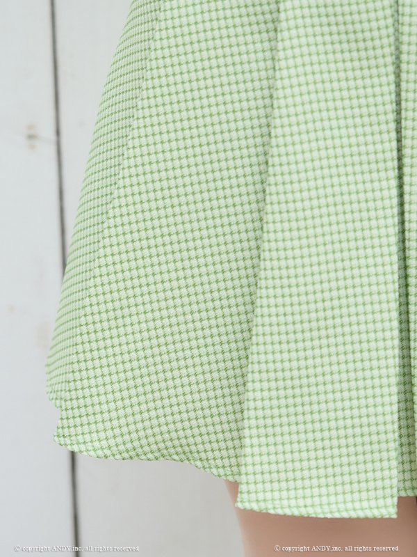 画像12: XSサイズあり【an /アン】ツイード/ ボタン/ ショルダーリボン/ キャミソール/ セットアップ/ Aライン/ 裾プリーツ/ ミニドレス/ キャバドレス[OF05] (12)