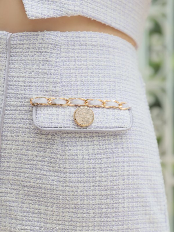 画像11: XSサイズあり【an /アン】 ショルダーリボン/ フロントジップ/ ゴールドバックル/ ボタン/ セットアップ/タイト/ ミニドレス/ キャバドレス[OF05] (11)