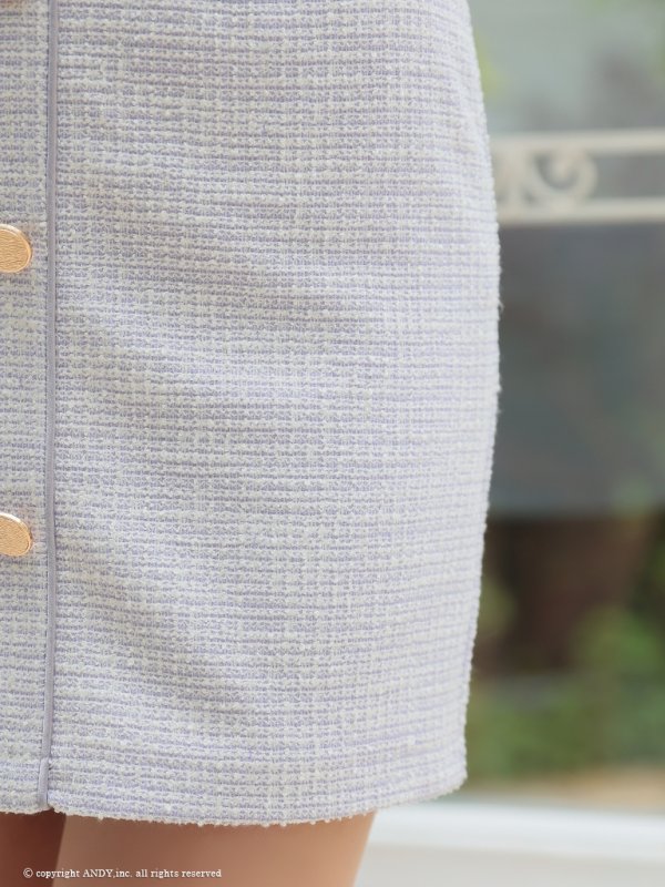 画像12: XSサイズあり【an /アン】 ショルダーリボン/ フロントジップ/ ゴールドバックル/ ボタン/ セットアップ/タイト/ ミニドレス/ キャバドレス[OF05] (12)