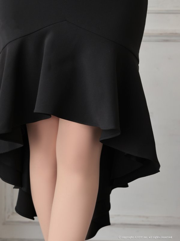 画像8: 【an /アン】リボン/ マーメイド/ テールカット/ キャミ/ レース/ チェーン/ テールカット/ ミディアムドレス/ キャバドレス[OF05] (8)