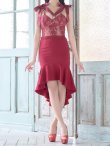 画像13: 【an /アン】リボン/ マーメイド/ テールカット/ キャミ/ レース/ チェーン/ テールカット/ ミディアムドレス/ キャバドレス[OF05] (13)