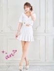 画像2: XSサイズあり【an /アン】 襟付き/ フロントジップ/ 袖付き/ 半袖/ プリーツ/フレア/ ミニドレス/ キャバドレス[OF05] (2)