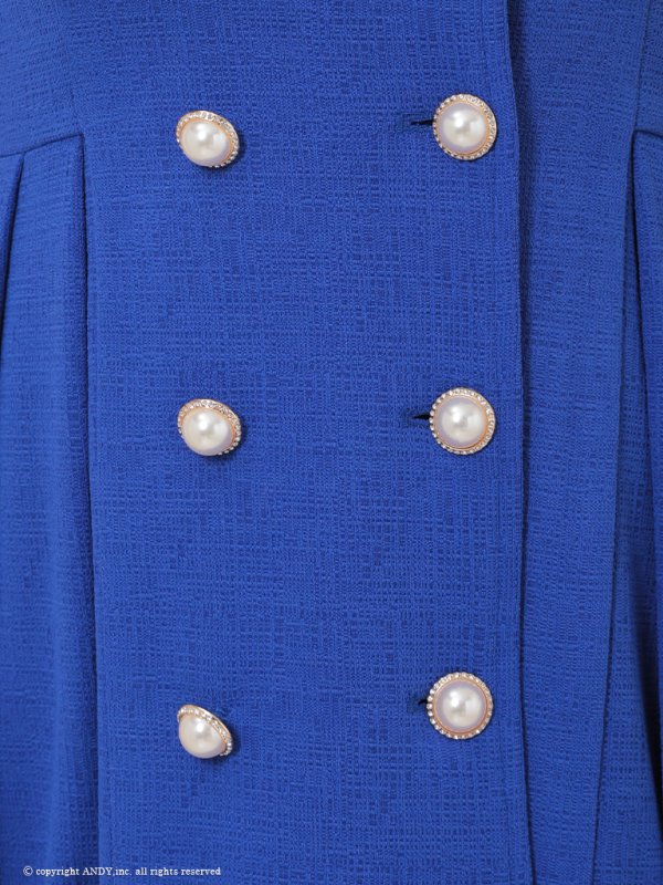 画像26: XSサイズあり【an/アン】襟付き/ パールボタン/ ジャケット風/ ノースリーブ/ プリーツ/ フレア/ ワンピース/ ミニドレス/ キャバドレス[OF05] (26)