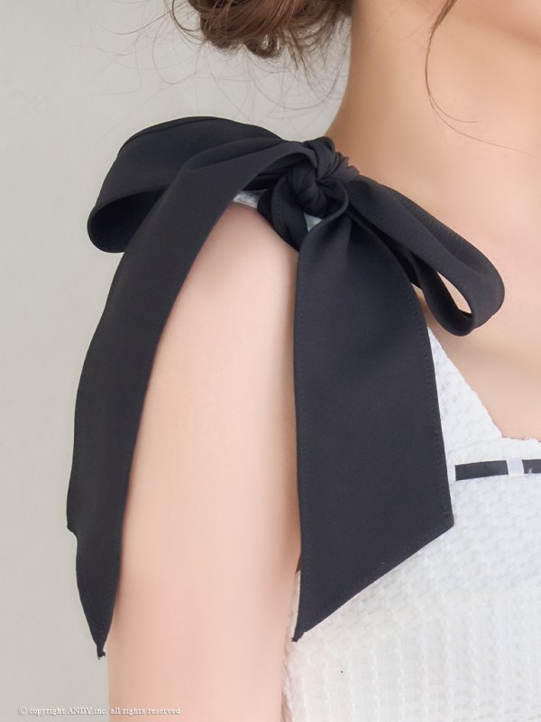 画像15: XSサイズあり【an /アン】マーメイド/ カットアウト/ ショルダーリボン/ フロントジップ/ ノースリーブ/ テールカット/ ミディアムドレス/ キャバドレス[OF05] (15)