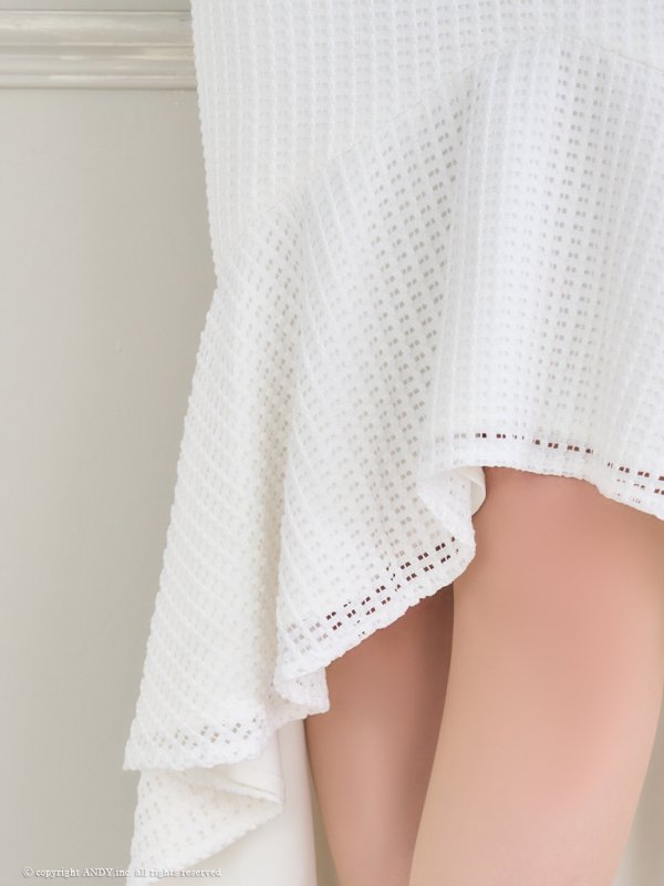 画像17: XSサイズあり【an /アン】マーメイド/ カットアウト/ ショルダーリボン/ フロントジップ/ ノースリーブ/ テールカット/ ミディアムドレス/ キャバドレス[OF05] (17)