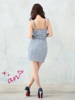 画像32: XSサイズあり【an /アン】 ストレッチ/ ツイード/ フロントジップ/ リボン/ キャミソール/ ポケットデザイン/タイト/ ミニドレス/ キャバドレス[OF05] (32)