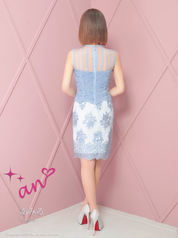 ブルー　モデル：あみる　身長：158cm　着用サイズ：Sサイズ