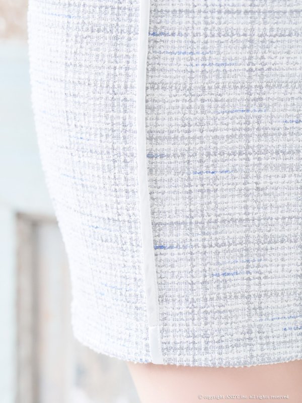 画像27: XSサイズあり【an /アン】 ストレッチ/ ツイード/ アンサンブル/ リボン/ 半袖/ 袖あり/ バストシアー/ タイト/ ミニドレス/ キャバドレス[OF05] (27)