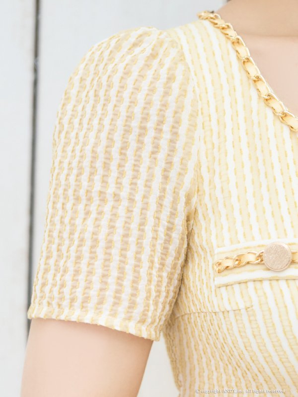 イエロー モデル:うづきふうか 身長:152cm 着用サイズ:Sサイズ