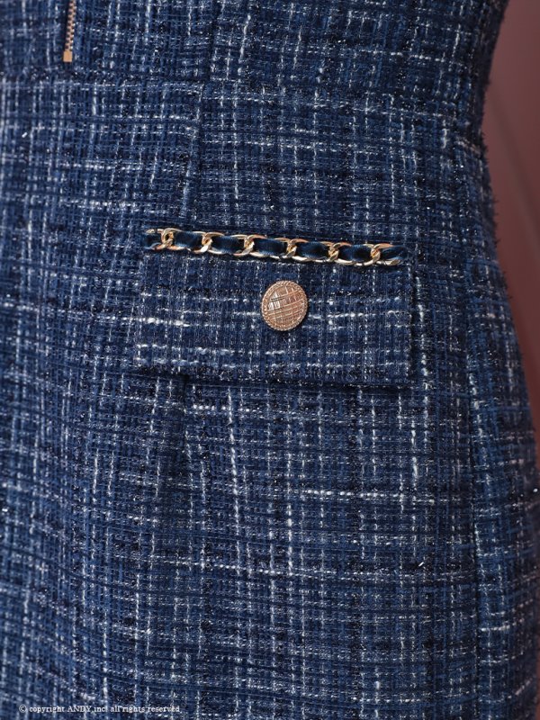 ネイビー　モデル：なつき 身長：160cm 着用サイズ：Sサイズ