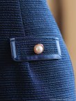 画像9: XSサイズあり【an /アン】 ポケット風デザイン/ チェーン/ リボン/  フロントジップ/ パールショルダー/ タイト/ ミニドレス/ キャバドレス[OF05] (9)